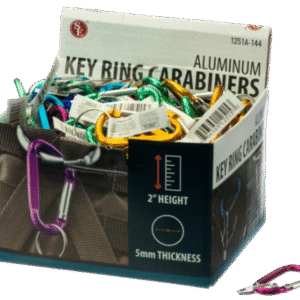 Aluminum Carabiner with Keychain/60 per Display - Image 2