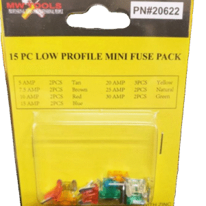 15 Piece Low Profile Assorted Fuses, 12 per display - Image 1