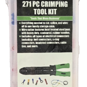 271 Pc. Solderless Terminal/Connect Crimp Assortment Kit with Tool - Image 2