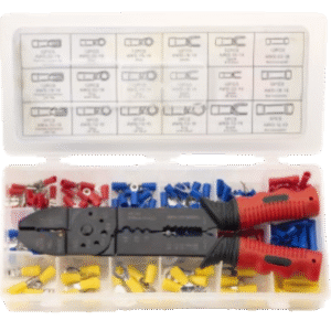 271 Pc. Solderless Terminal/Connect Crimp Assortment Kit with Tool - Image 1