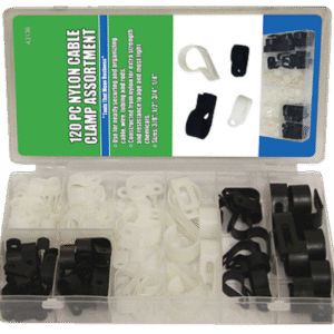 120 Pc. Nylon Cable Clamp Assortment Set - Image 2