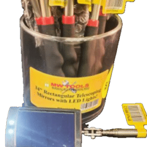 7.5"-34" Telescoping LED Inspection Mirror with Lights, 10 per Display - Image 2