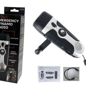 5.5 Inch 4-IN-1 Emergency Dynamo AM/FM Radio With Phone Charger & Lanyard - Image 1