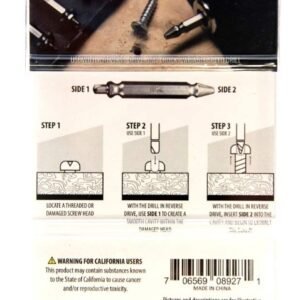 4Pc Screw Extractor Set, HSS, Hardness 63-65 HRC, Size 1-4, Sold in Units of 12 - Image 4