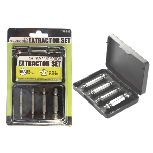 4Pc Screw Extractor Set, HSS, Hardness 63-65 HRC, Size 1-4, Sold in Units of 12