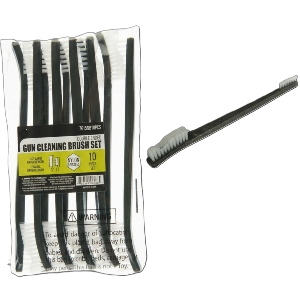 10 Piece Set- 7" Double Ended Nylon Bristle Cleaning Brush Set, Sold in Units of 12