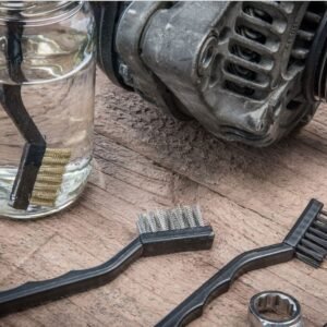 3Pc 7" Mini Wire Brush Set With Plastic Handle (Brass, Nylon & Stainless Steel Bristles), Sold in Units of 10 - Image 2