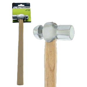 10"/4 oz Ball Pein Hammer, Hard Wooden Handle, Sold in Units of 12