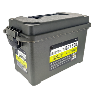 Gray Illuminated Dry Box with Detachable Lid (14"x7.5"x8.67"), includes 2 CR2032 Batteries, Sold in Units of 10