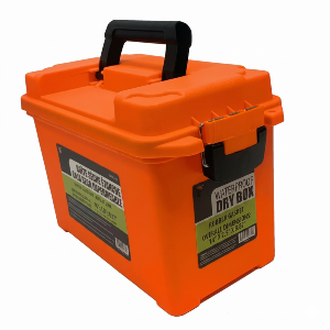 Orange Waterproof Dry Box With Detachable Lid (14" x 7.5" x 8.67") ,Sold in Units of 10