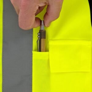 High-Visibility Neon Lime Green Safety Vest, 26" X 28.3/4", 2" Reflective Strips, XL Large Size (ANSI/ISEA 107-2020 Class 2), Sold in Units of 10 - Image 3