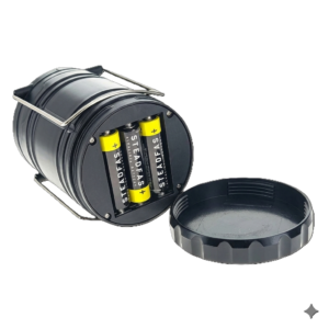 3-Watt 200/100 Lumen Collapsible Camping Lanterns with Handles, 2 Small and 1 Big, Alkaline Batteries Included, 3 Pc. Set, Sold in Units of 12 - Image 5