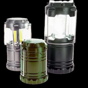 3-Watt 200/100 Lumen Collapsible Camping Lanterns with Handles, 2 Small and 1 Big, Alkaline Batteries Included, 3 Pc. Set, Sold in Units of 12 - Image 3