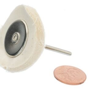 Polishing & Buffing Wheels ( White Muslin Cloth, Dia: 1-1/2" ), 36 per Box - Image 2