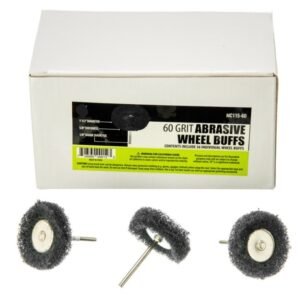 1-1/2" Abrasive Wheel Buffs - 60 Grit, 36 per Box - Image 1