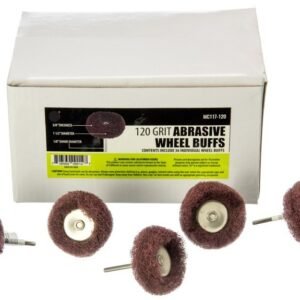 1-1/2" Abrasive Wheel Buffs - 120 Grit, 36 per Box - Image 1