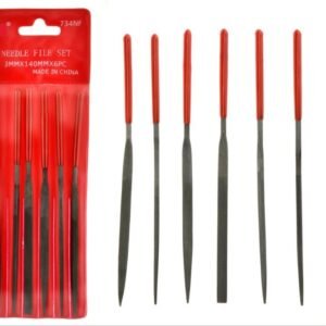 6-piece Premium Quality Dip Handle Needle File Set, Fine Cut (3mm x 140mm), Sold in Units of 10 - Image 1