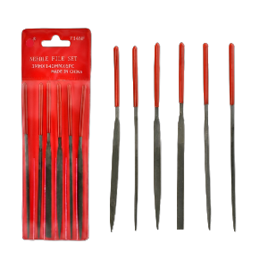 6-piece Premium Quality Dip Handle Needle File Set, Fine Cut (3mm x 140mm), Sold in Units of 10