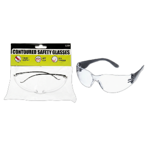 Contoured ANSI Approved Safety Glasses,Anti-Scratch & Anti-Fog Lens, Sold in Units of 12