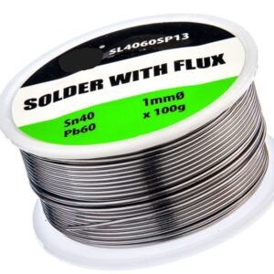 Solder with Flux, 100 gm 1 mm Dia, SN Stanium (Tin) 40%, PB Lead 60%, Sold in Units of 24 - Image 2