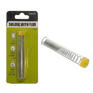 Solder with Flux, 10 gm 1 mm Dia, SN Stannum Tin (SN): 40%, Lead (PB): 60%., Sold in Units of 10