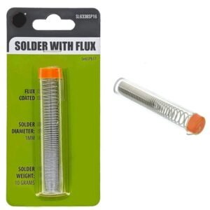 Solder with Flux, 10 gm 1 mm Dia, SN Stannum TiN : 63% lead (PB): 37%., Sold in Units of 10 - Image 1
