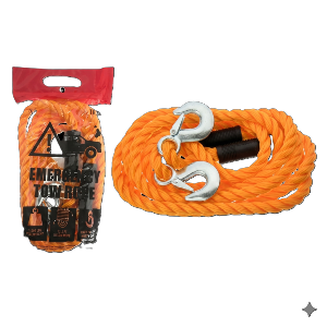 13.2 feet Emergency Nylon Tow Rope with a capacity of 5500 lbs, Sold in Units of 10